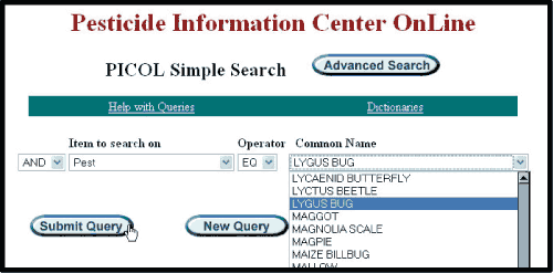 Image showing search query using PICOL